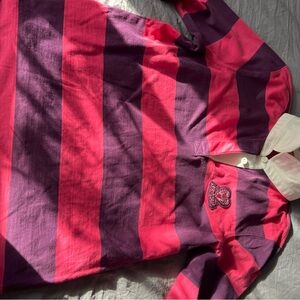 Coach Pink and Purple Striped Rugby Shirt